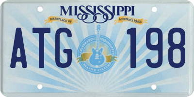 MS license plate ATG198