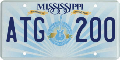 MS license plate ATG200