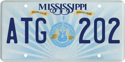 MS license plate ATG202