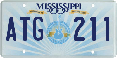 MS license plate ATG211