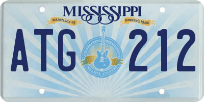 MS license plate ATG212