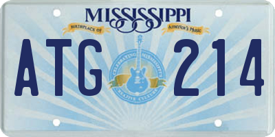 MS license plate ATG214