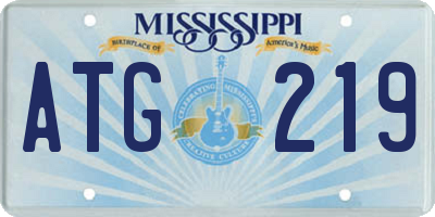 MS license plate ATG219