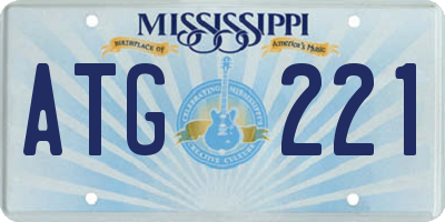 MS license plate ATG221