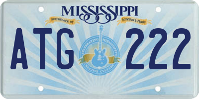 MS license plate ATG222