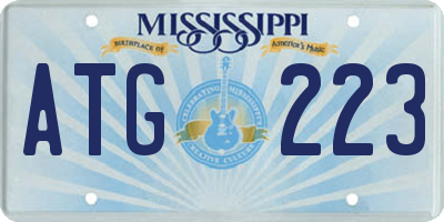 MS license plate ATG223
