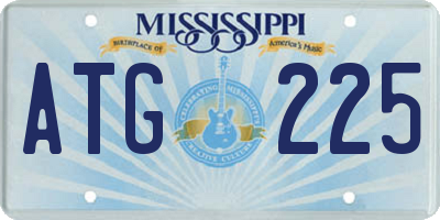 MS license plate ATG225
