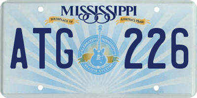 MS license plate ATG226