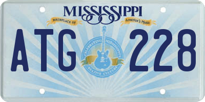 MS license plate ATG228