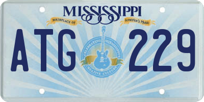 MS license plate ATG229