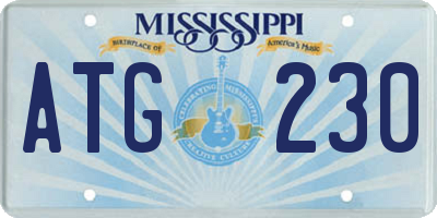 MS license plate ATG230