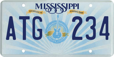 MS license plate ATG234