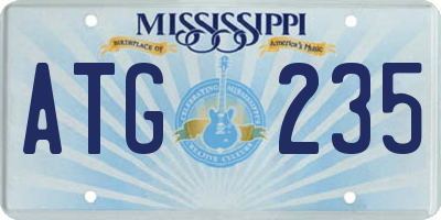 MS license plate ATG235