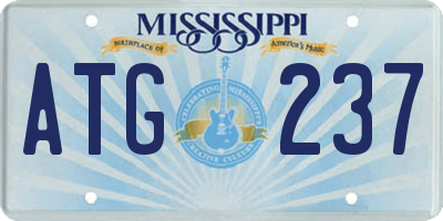 MS license plate ATG237