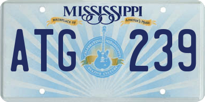 MS license plate ATG239