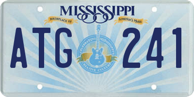 MS license plate ATG241