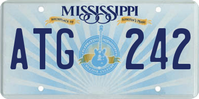 MS license plate ATG242