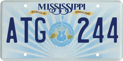 MS license plate ATG244