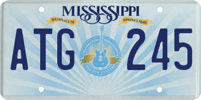MS license plate ATG245