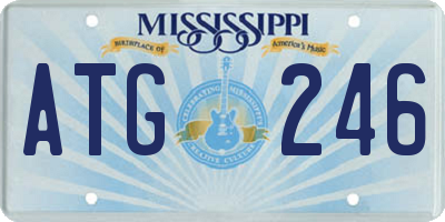 MS license plate ATG246