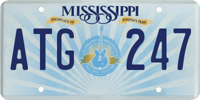 MS license plate ATG247