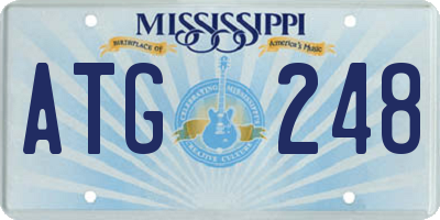 MS license plate ATG248