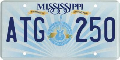 MS license plate ATG250