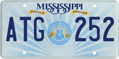 MS license plate ATG252