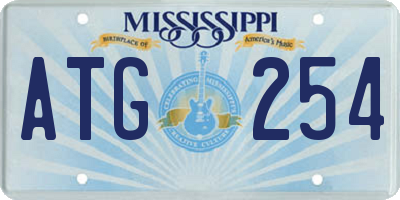 MS license plate ATG254
