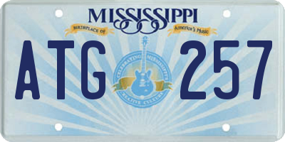 MS license plate ATG257