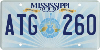 MS license plate ATG260