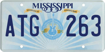 MS license plate ATG263
