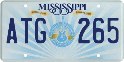 MS license plate ATG265