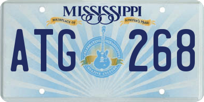 MS license plate ATG268