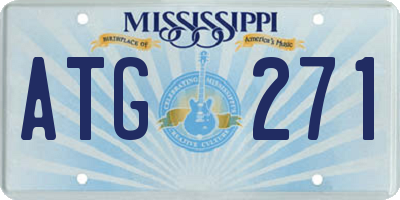 MS license plate ATG271