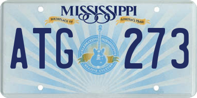 MS license plate ATG273