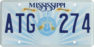 MS license plate ATG274