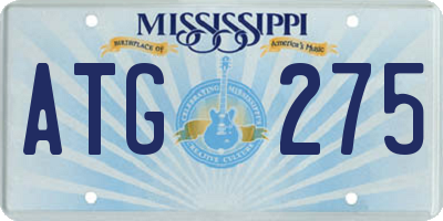 MS license plate ATG275