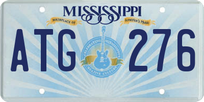 MS license plate ATG276