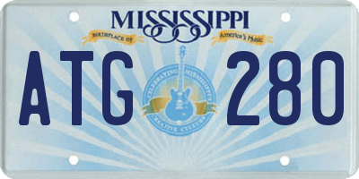 MS license plate ATG280