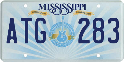 MS license plate ATG283