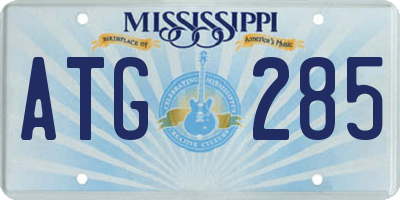 MS license plate ATG285