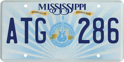 MS license plate ATG286