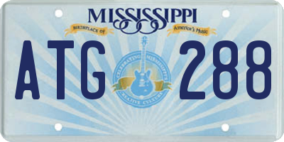 MS license plate ATG288