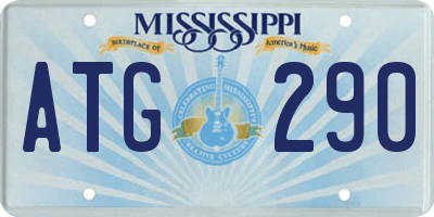MS license plate ATG290