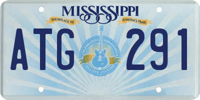 MS license plate ATG291