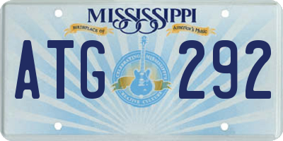 MS license plate ATG292