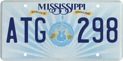 MS license plate ATG298