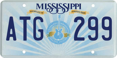 MS license plate ATG299