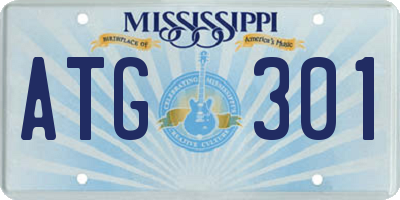 MS license plate ATG301